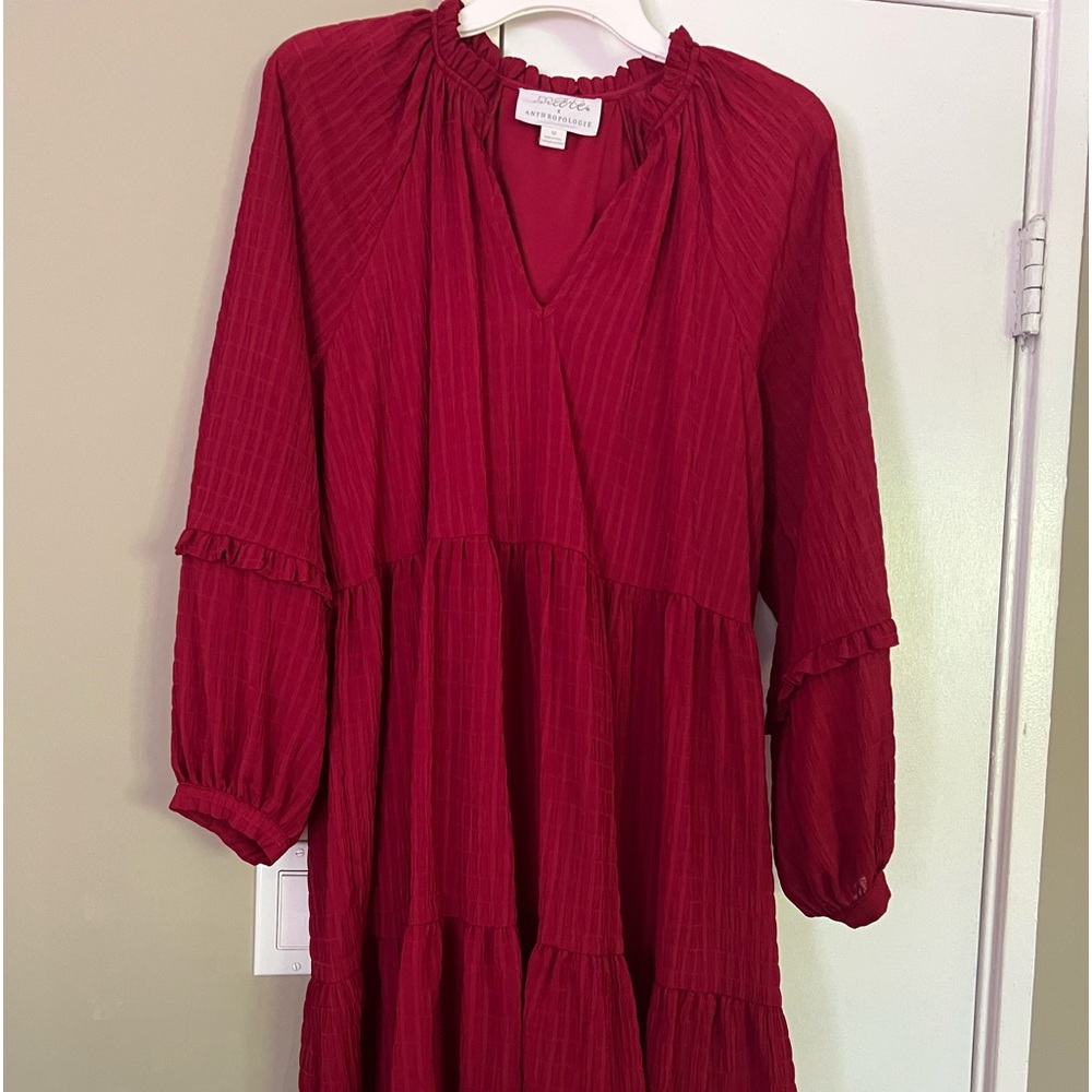 Beautiful deep red Ware ware x dress from Anthropology worn 1x